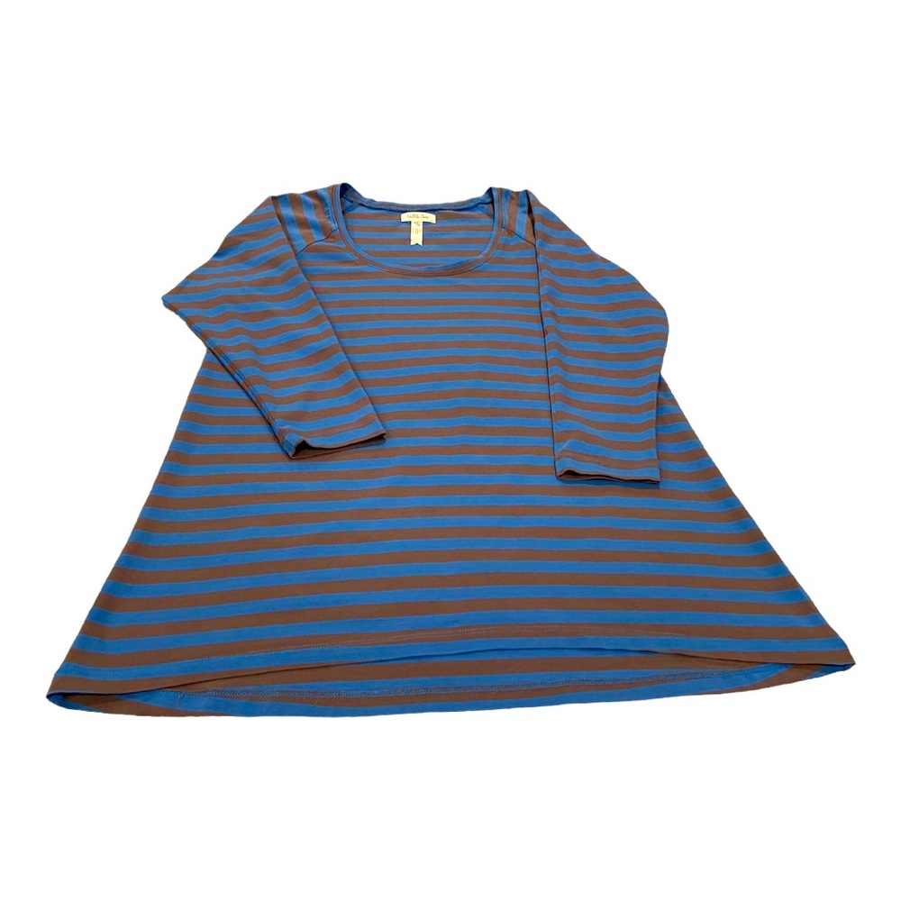Matilda Jane Blue and Brown Striped Long Sleeve Tee